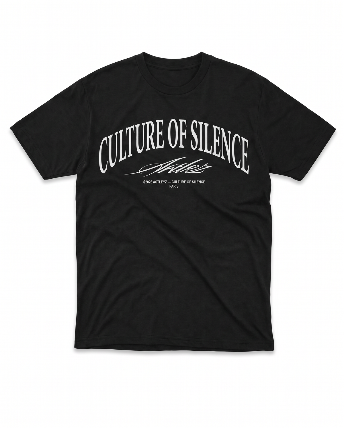 Astleyz Culture of Silence Tee – flat lay